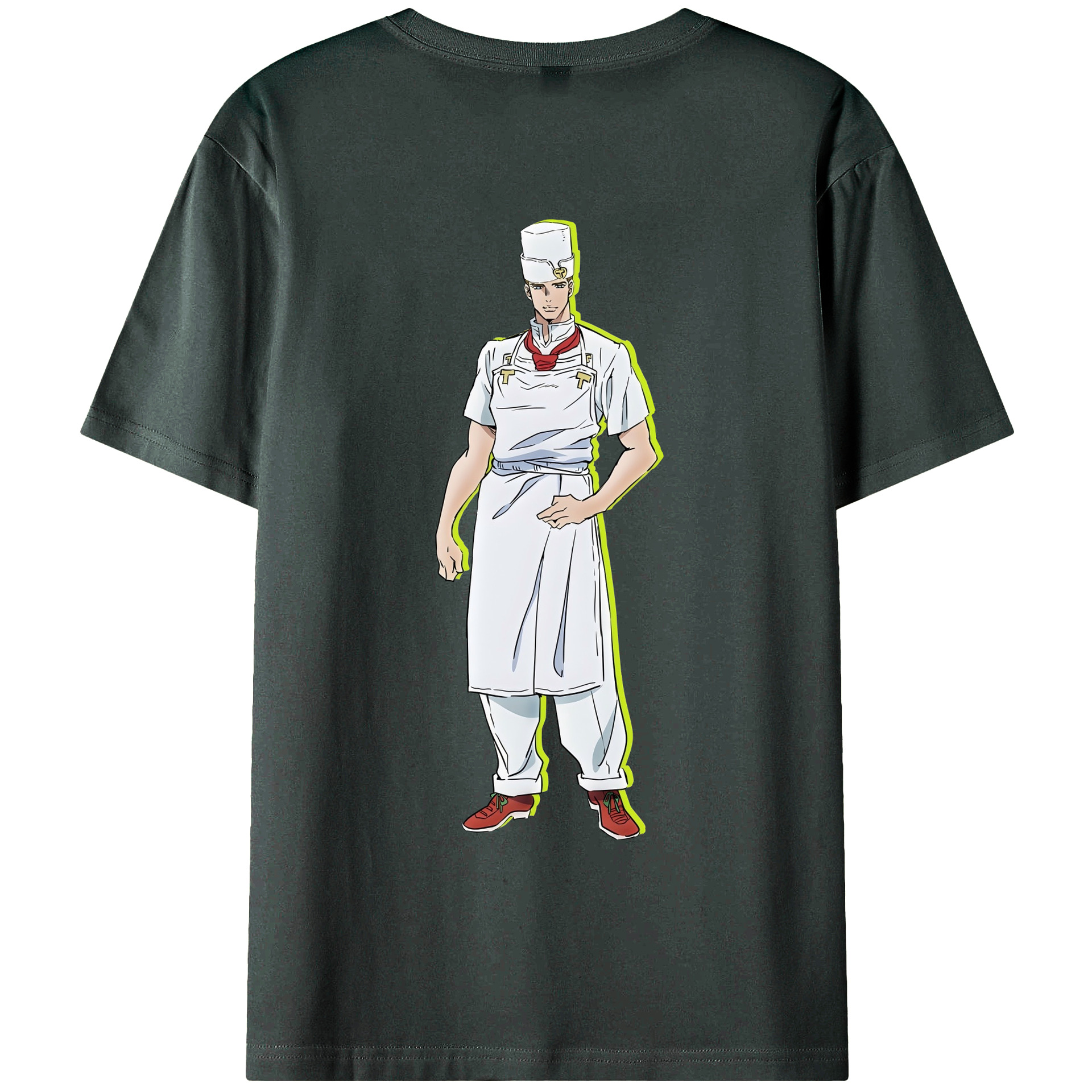 （画像用） ジョジョの奇妙な冒険 Tonio Trussardi JoJo's Bizarre Adventure トニオ?トラッサルディ 綿100％ メンズ半袖Tシャツ（バックプリント） 通気性